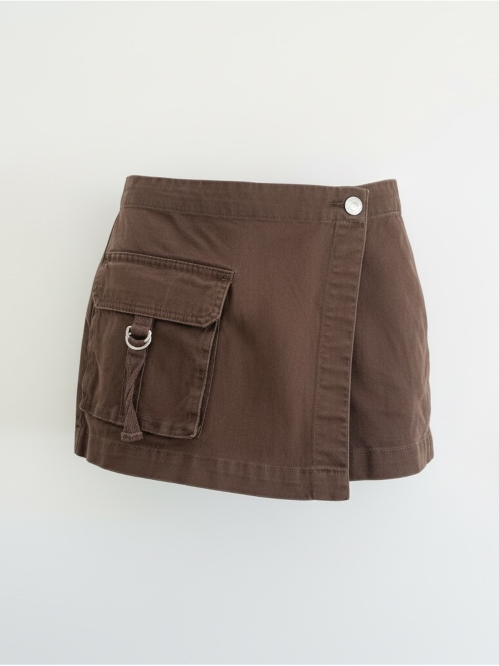 Wild Fable Wrap Skort Women’s XXS Mocha Cargo  Pocket 2” Inseam Machine Washable